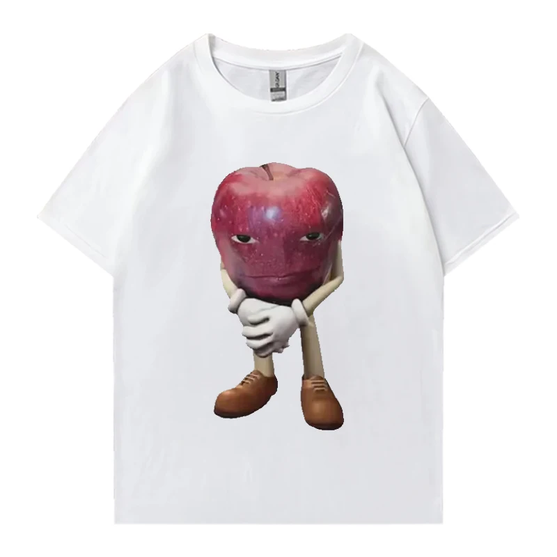 Apple Design Funny T Shirt Men Women ' s Y2K Oversized Casual T-shirt Hip Hop Streewear Cotton short sleeve Unisex clothing