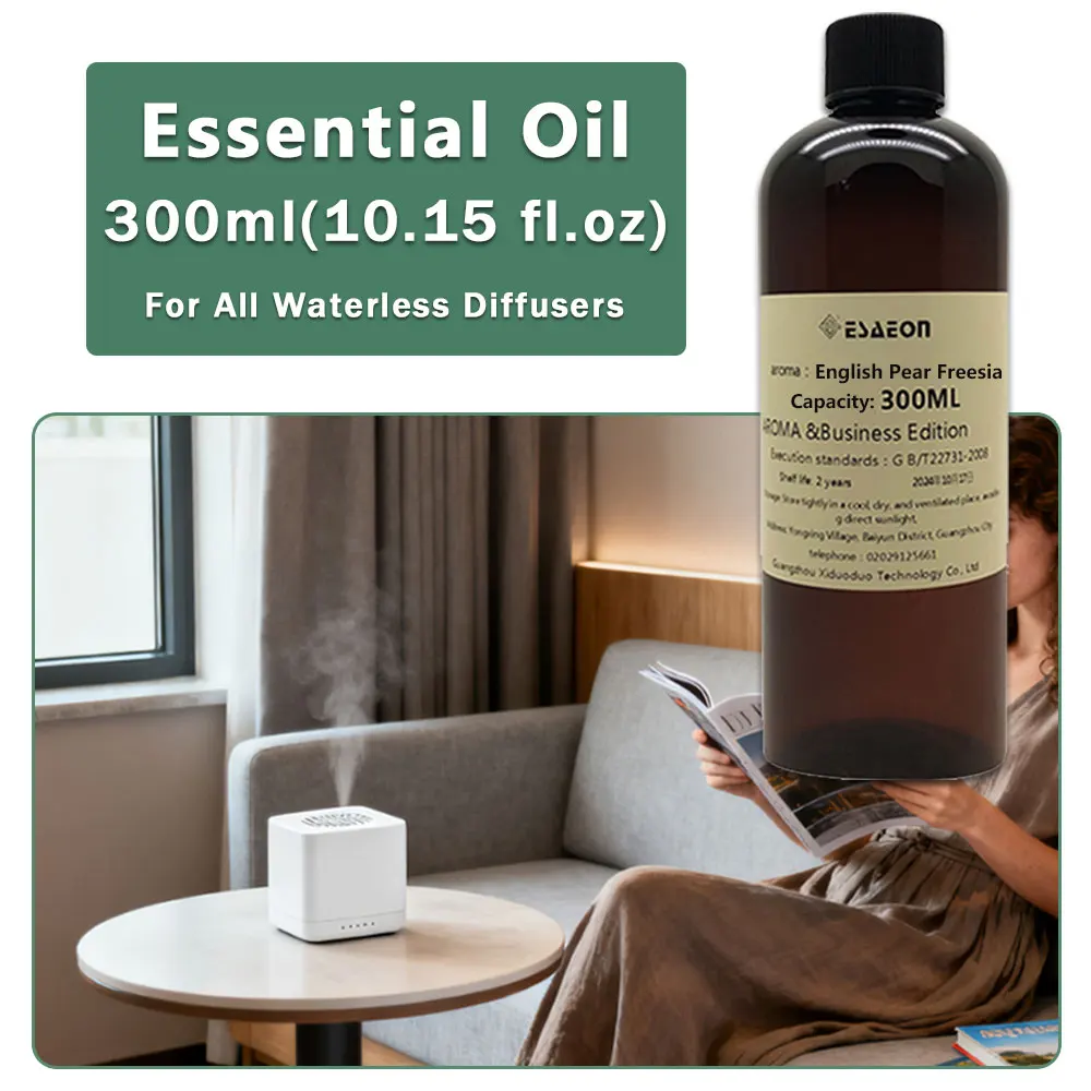 ESAEON Aroma Diffuser Oils, Oily Essential Oil For Waterless Aromatherapy Machines, English Pear Freesia - 300ML (10.15 fl.oz)