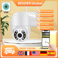 BESDER 4K 8MP 5MP Ultra HD PTZ IP Camera with AI Human Detection Waterproof WiFi Security Auto Tracking P2P Video Surveillance