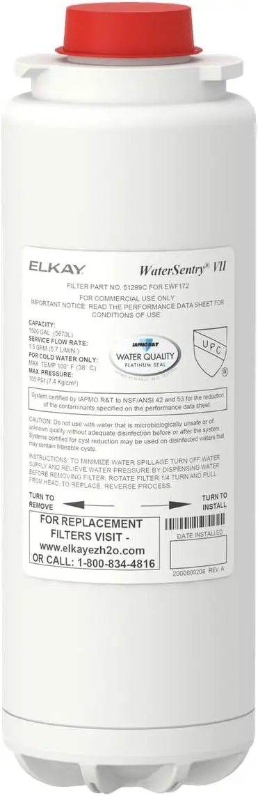 

51299c_3PK WaterSentry VII Cooler Replacement Filter Assembly (3 Pack), 3.2 x 3.2 x 12 inches, White