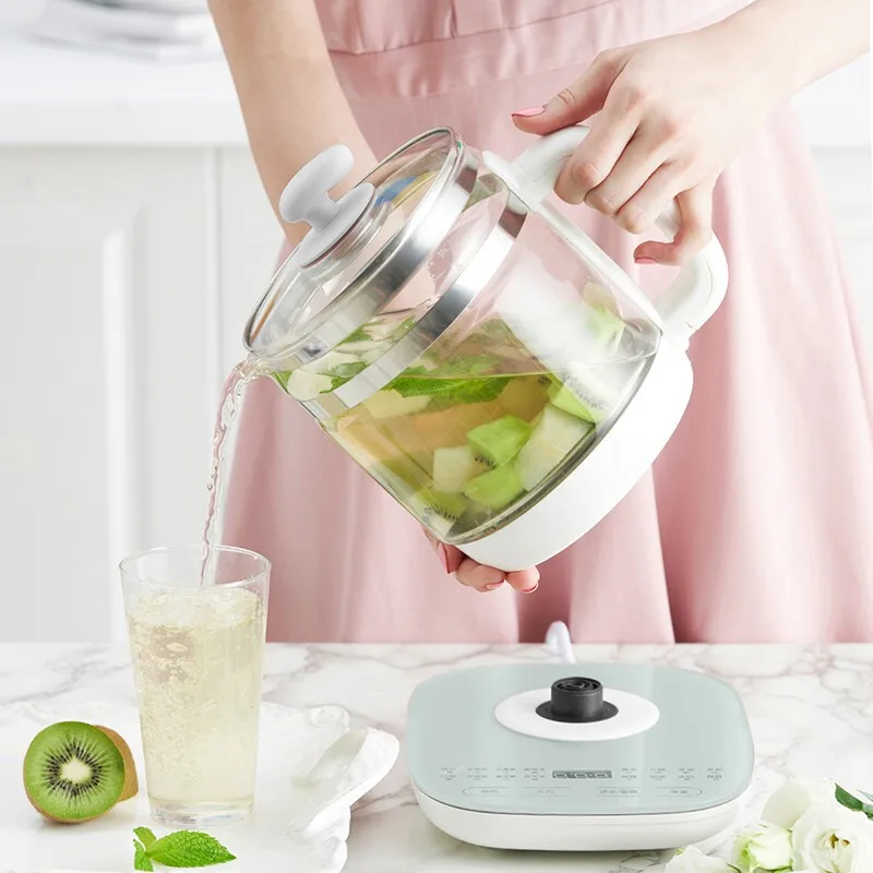 1.5L Health Kettle Intelligent Insulation Electric Kettle Multi-functional Tea Maker Thickened Glass Flower Teapot Health Pot