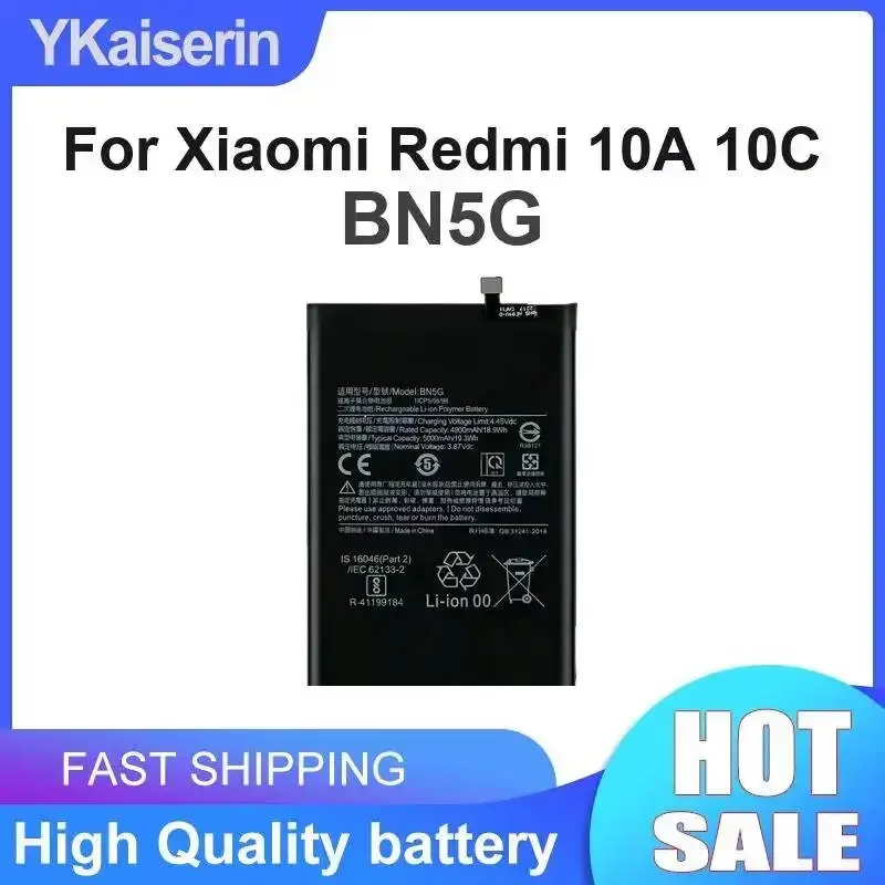 

Good Low-Temperature Performance Mobile Phone Battery 5000mAh For Xiaomi Redmi 10A 10C BN5G