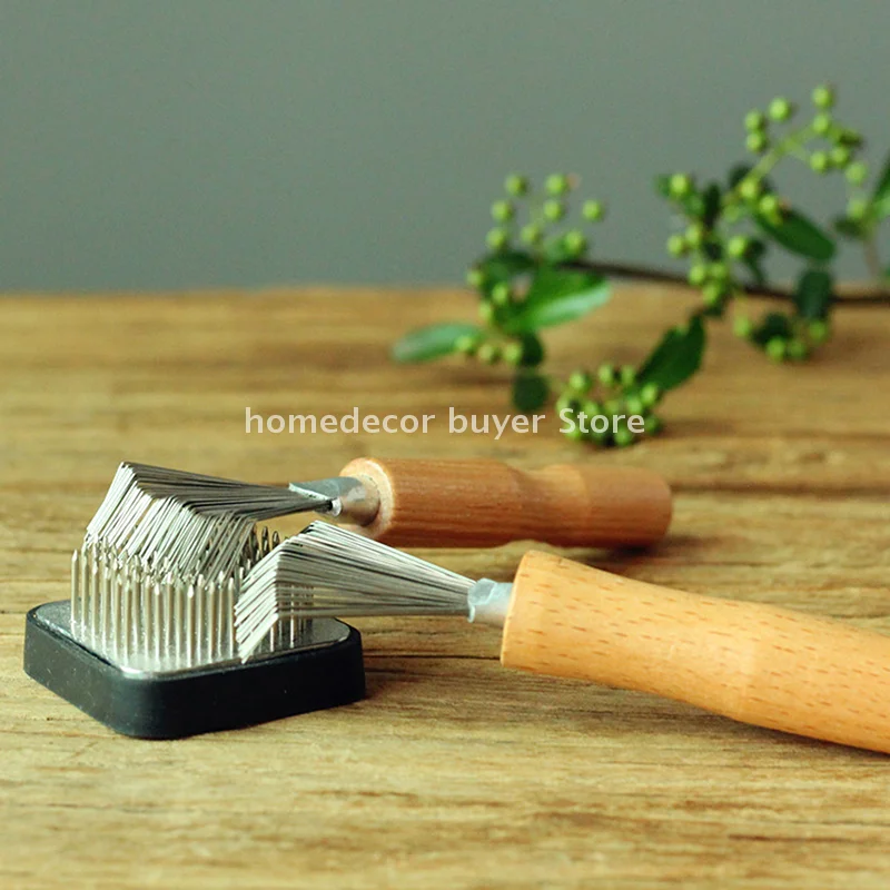 1 Buah Alat Pembersih Rangkaian Bunga untuk Desain Bunga Korektor Jarum Bunga Rake Seni Ikebana Jepang