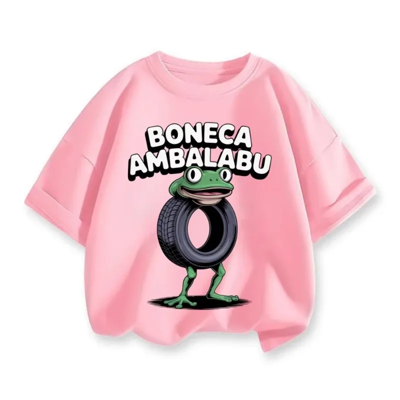 

2026 Summer Girl Boy Casual Tops Crewneck Clothing Tralalero Tralala Bootleg Brainrot Italian Cerebral Palsy Meme Kid T-Shirt