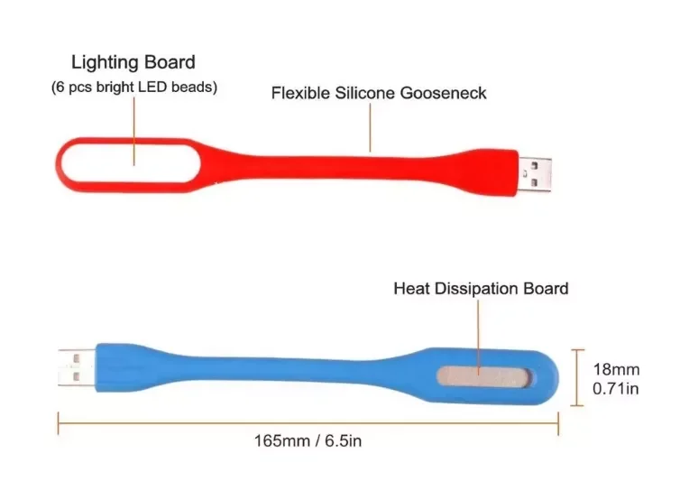 2024 Portable Design Factory Direct Flexible Portable Night Light 2w Mini Portable USB LED Strip Light