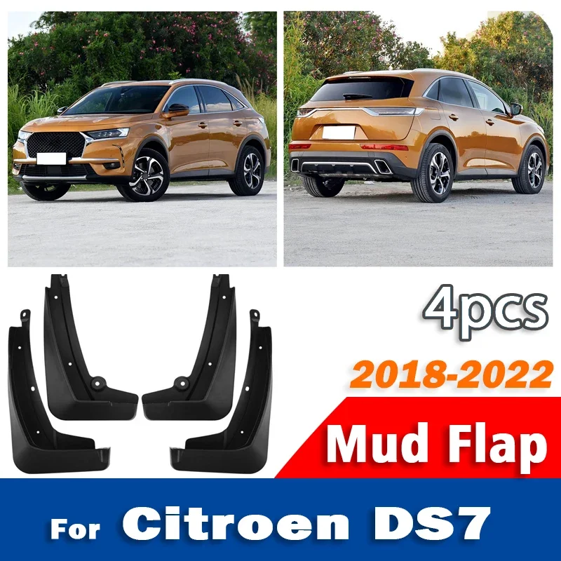 FOR Citroen ds7 DS7 Mudguard Mudflaps Fender Mud Flap Guards Splash Mudguards Car Accessories 1 set 4pcs 2018 2019 2020 2021