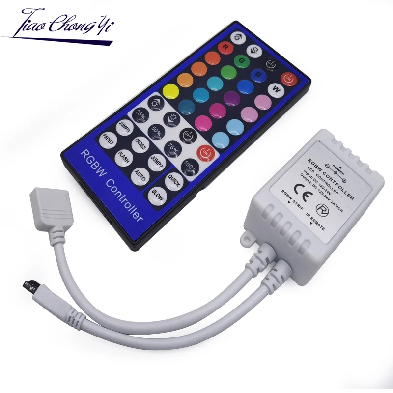 DC 12-24V 40Key 5Pin 1-2output led Controller Dimmer IR Remote Control 4 Channels LED  For 5050 RGBW/WW LED Strip Lights