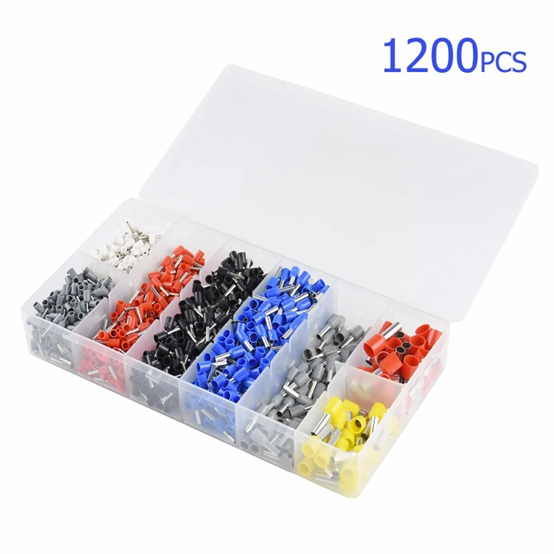 1200PCS Wire Ferrules, Insulated Crimp Pin Terminal Kit