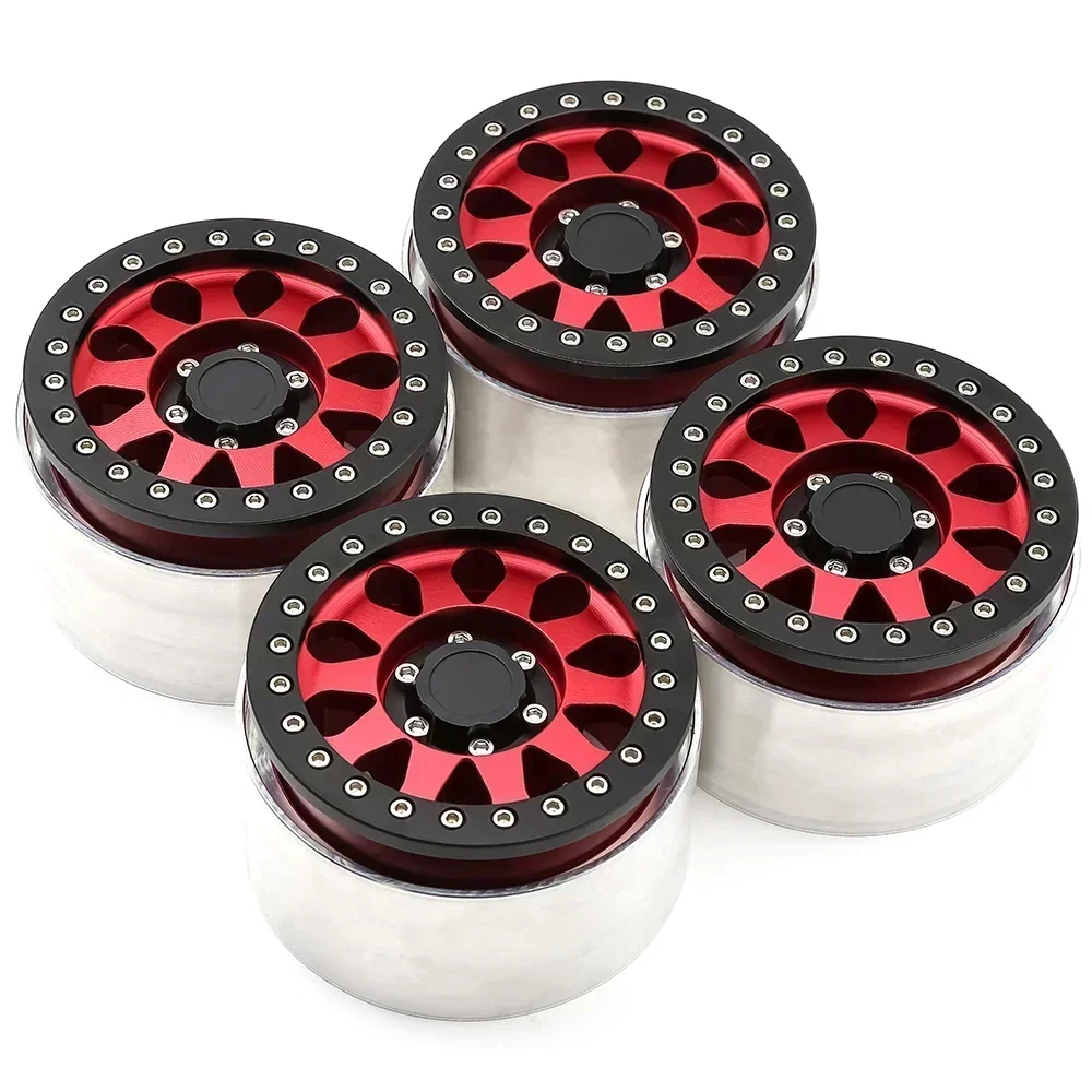 Rc jeep CNC Aluminum 2.9" Beadlock Wheel Hub Rim for 1/6 RC Crawler Car Axial SCX6 Jeep JLU Wrangler