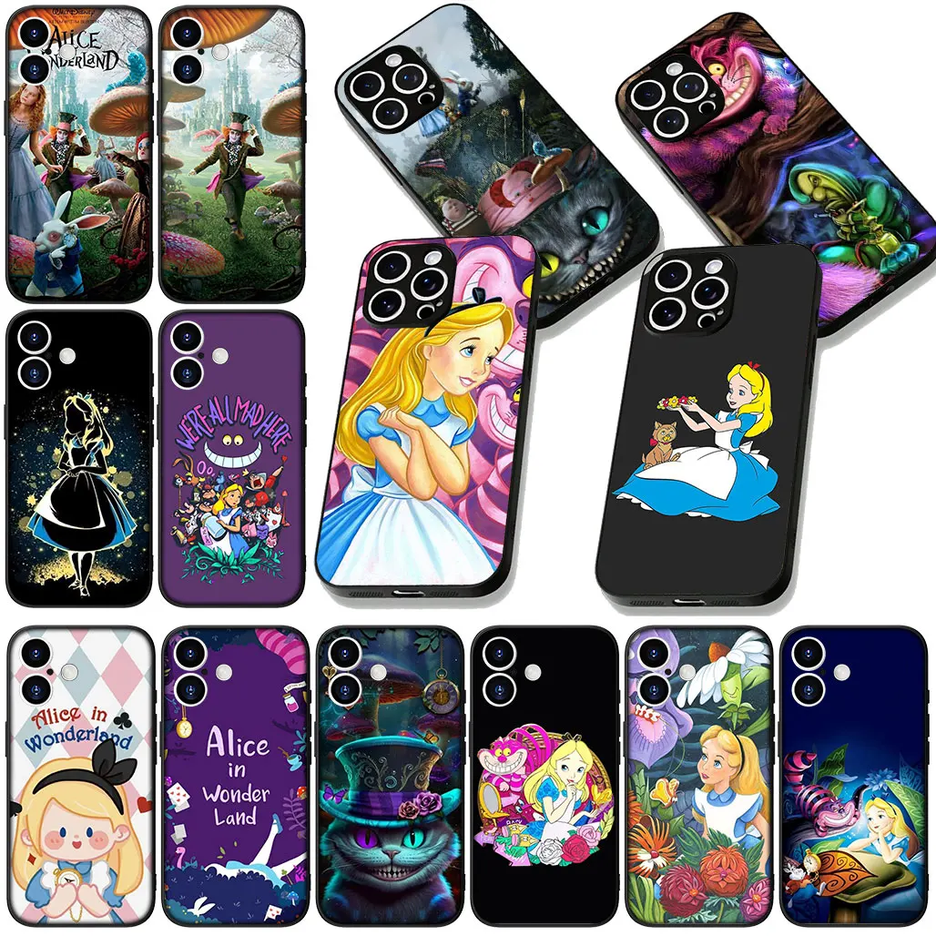 Чехол с рисунком девушки Алиса в стране чудес для OPPO A18 A17 A40 A60 A80 A16 A38 A78 A79 A54 A58 A57 4G 5G A15 Чехол
