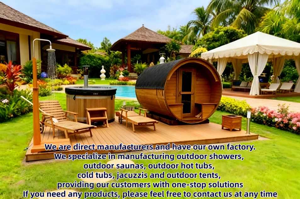 The Outdoor Wooden Independent Shower Column Family Garden Can Be ized With A Sauna Factory