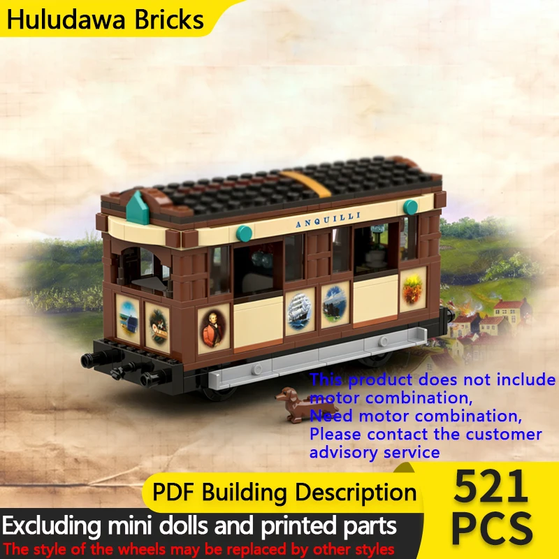 

City Car Model MOC Building Bricks Vintage Passenger Carriage Modular Technology Children Holiday Gifts Assemble Toys Suit