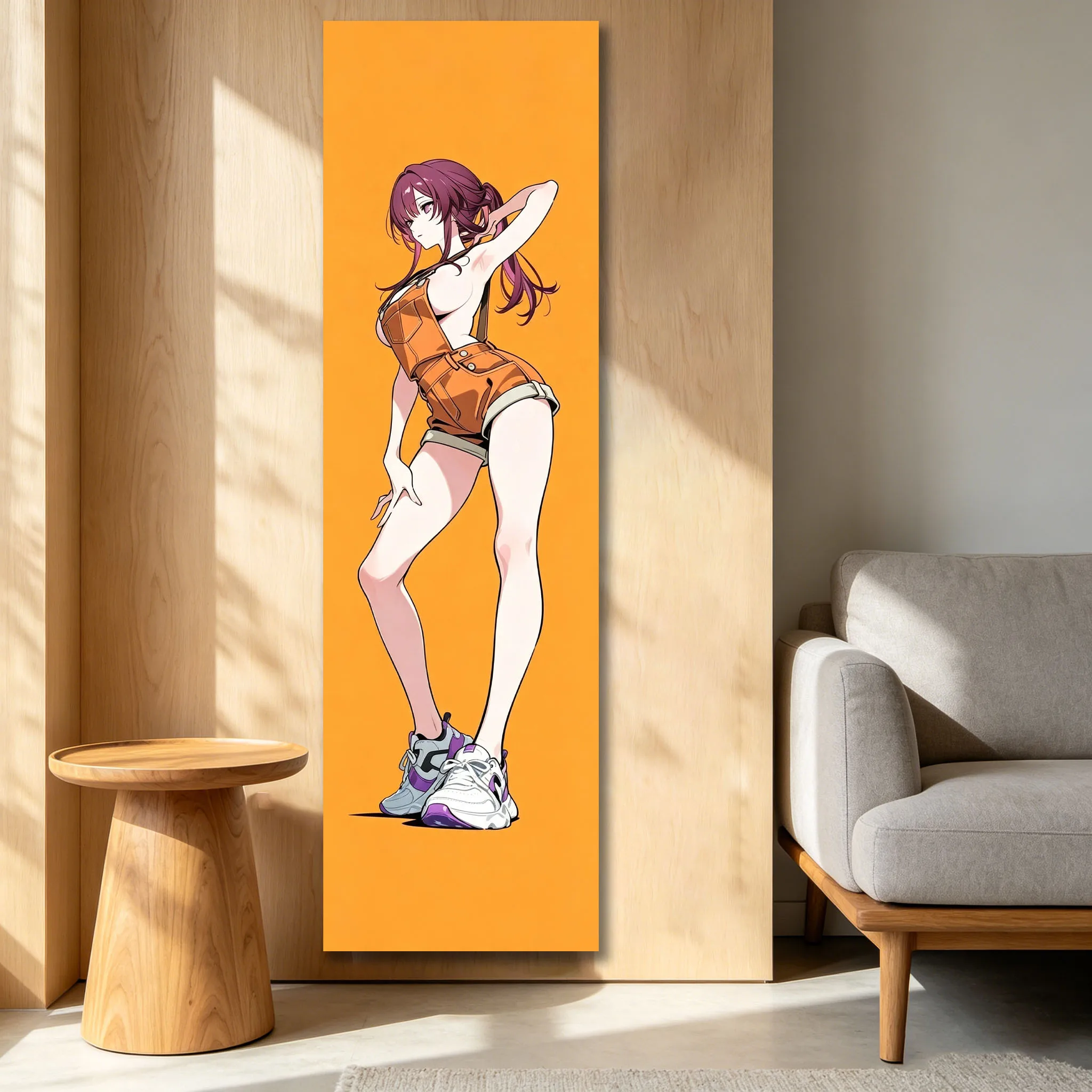 Kafka Anime Girl Vertical Tapestry, Modern‑style Design, Kawaii Anime Long Hanging Decor for Bedroom House, Otaku Room