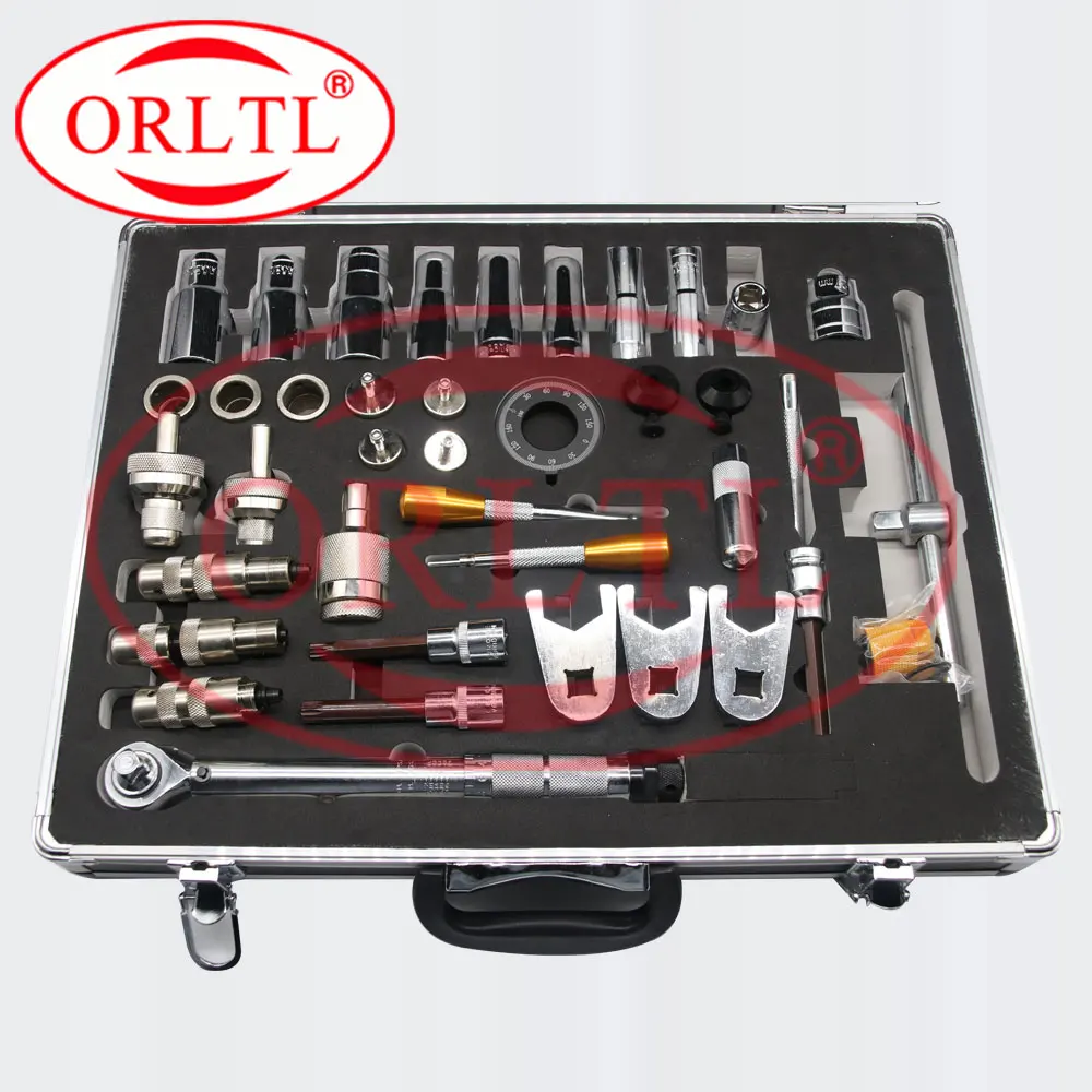 ORLTL 40pcs Removal Tools Common Rail Fuel Injector Nozzle Repair Tool Kits OR7001 Injector Repair Disassembly Equipments 40 Pcs