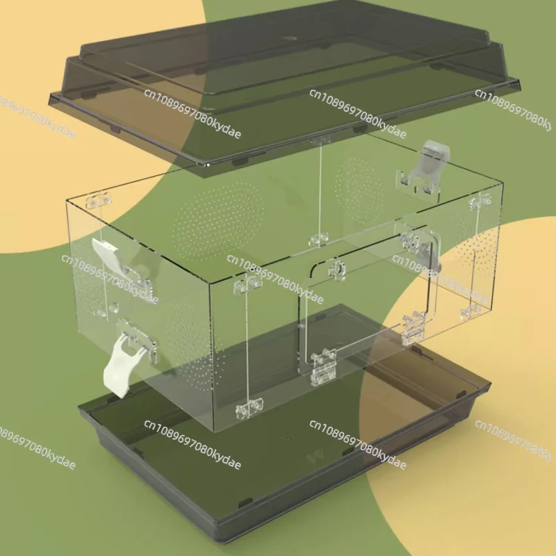 ‌Transparent Reptile Enclosure Escape-Proof Snake Terrarium Easy-Clean Acrylic Cage Panoramic View Pet Habitat view 5