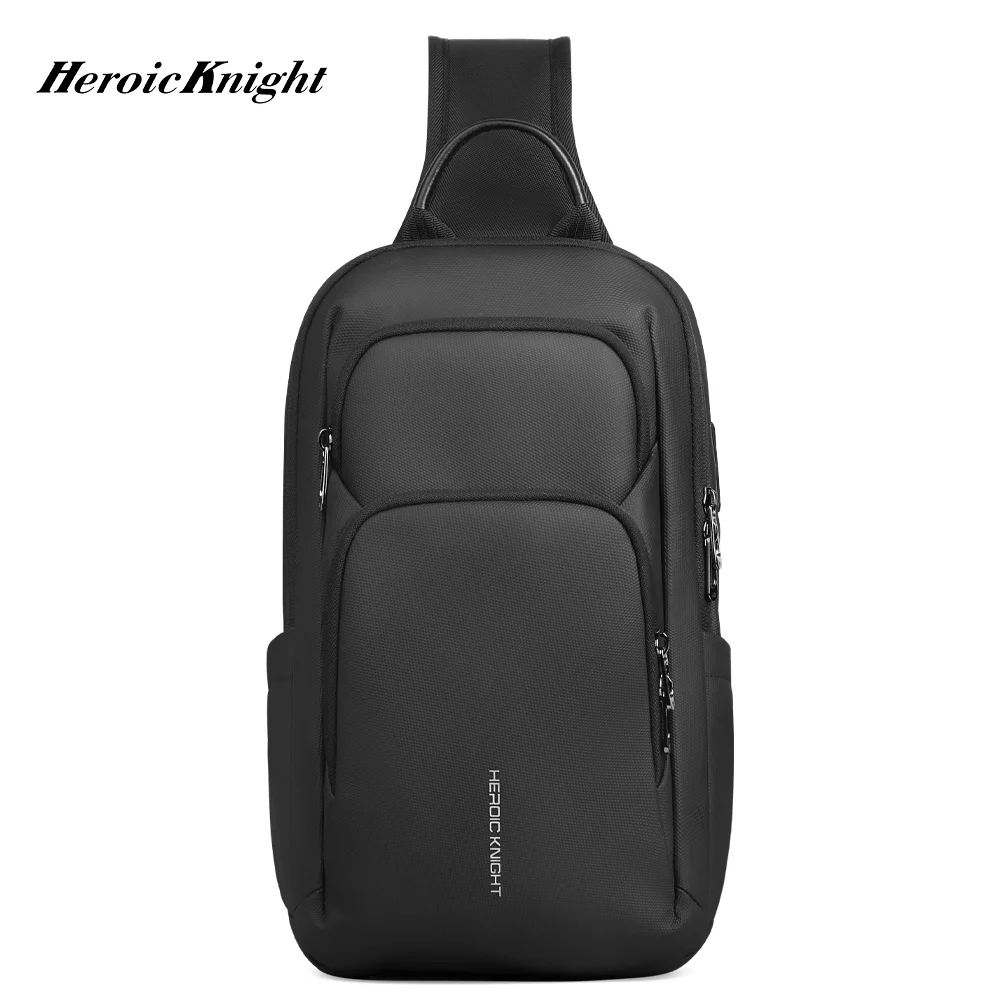 

Heroic Knight Light Men's Chest Bag Business Multifunctional Crossbody Bag Large Commuter Shoulder Satchel Waterproof Sling Pack