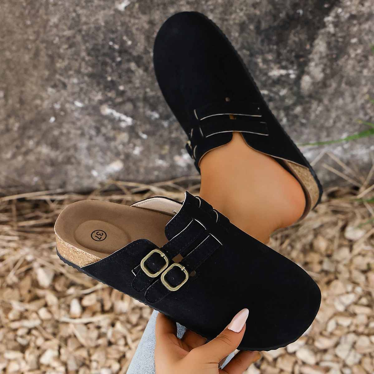 

Women Clogs Slippers Outdoor with Arch Support Sandals Fashion Mules Slippers Women Classic Cork Anti Slip Shoes Slides Women