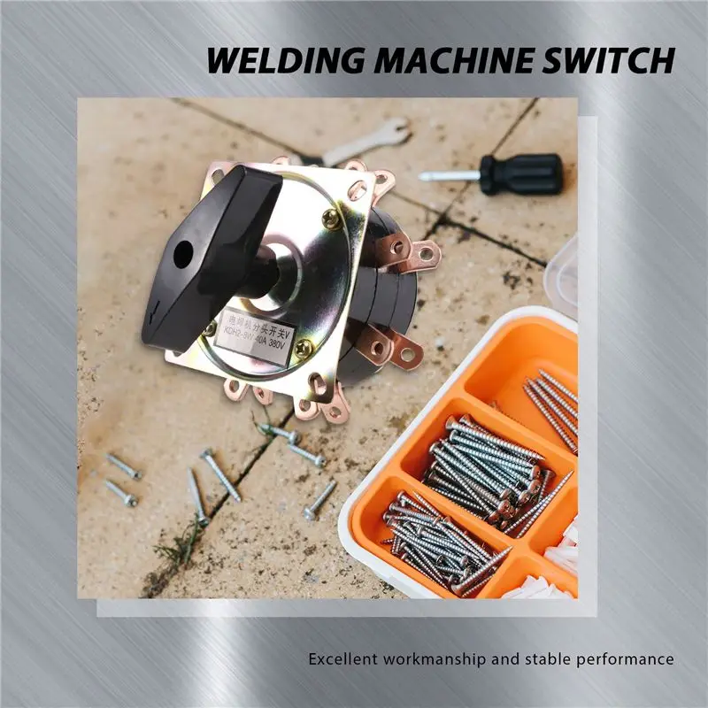 AT21-Welde Switch KDH-40 / 2-8 Contactor 8 Bit 2 Phase 16 Pin 40A Welding Machine Switch Rotary Switch Copper Needle Silver Plat