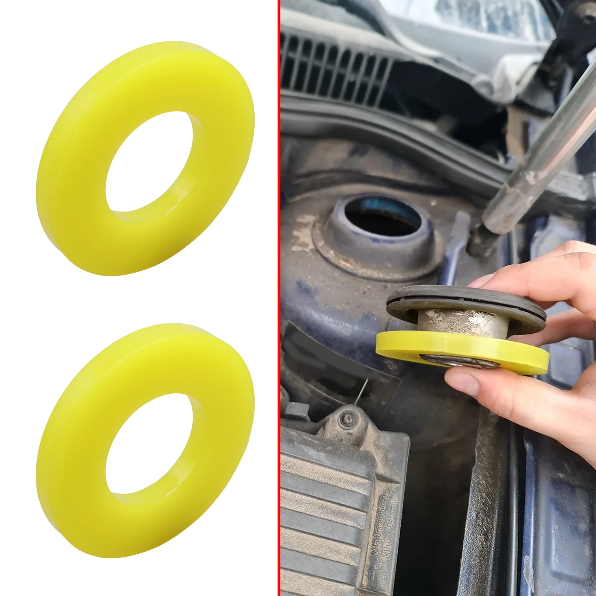 

Front Strut Top Mount Tower Suspension Shock-Absorbing Rubber Ring Bushing Bearing Washer Pad for Volkswagen Caddy MK2 1996-2004
