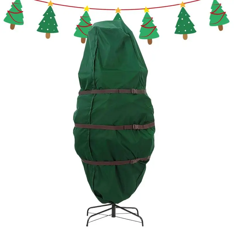 

Upright Christmas Tree Storage Bag Upright 420d Silver Coated Cover For Artificial Trees Upright Adjustable Tear Proof Dust