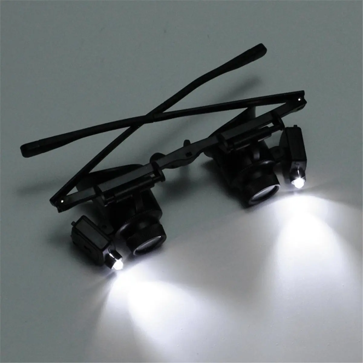 25x Eyewear Loupe Repair Hand Magnifying LED Magnifying Headband Head Wearing Magnifying Glasses Loupes for Reading