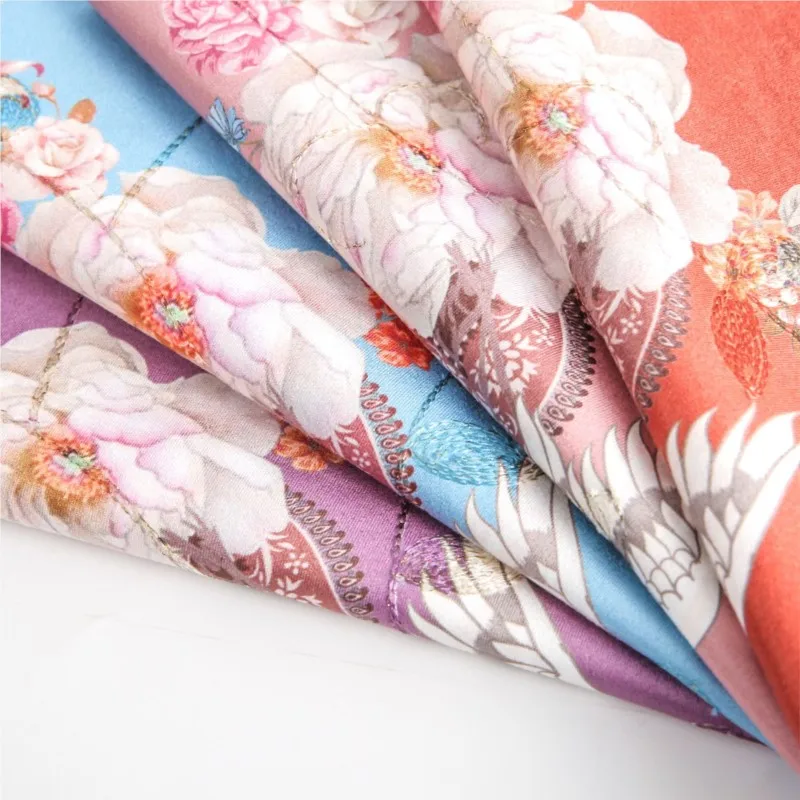 

Бархатная ткань с жемчужной вышивкой и принтом, хлопковая одежда, окрашенный пуховик, легкая роскошь