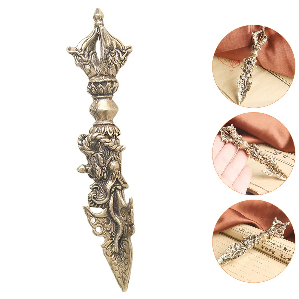 Vajra Ornament Brass Decor Small Pestle Decorations Crafts Retro Statue Home Vintage Household