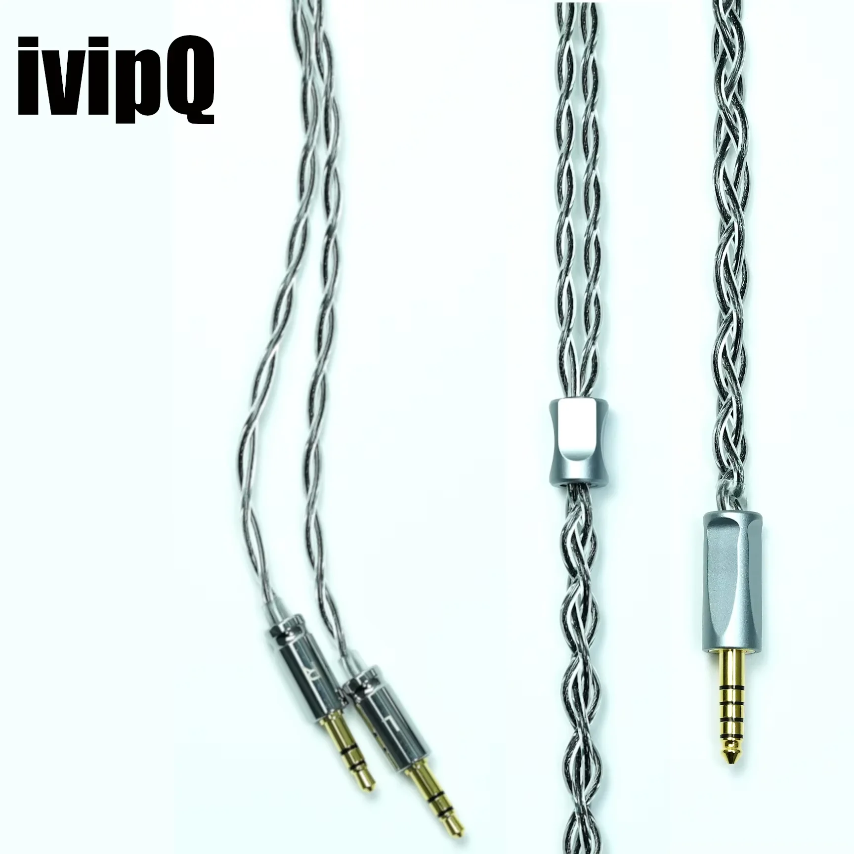 

ivipQ-44 IEM Cable Graphene & Sterling Silver Palladium Plated Headphones Upgrade Cable，For GK200 F1Pro HD800 HIFIMAN ANANDA