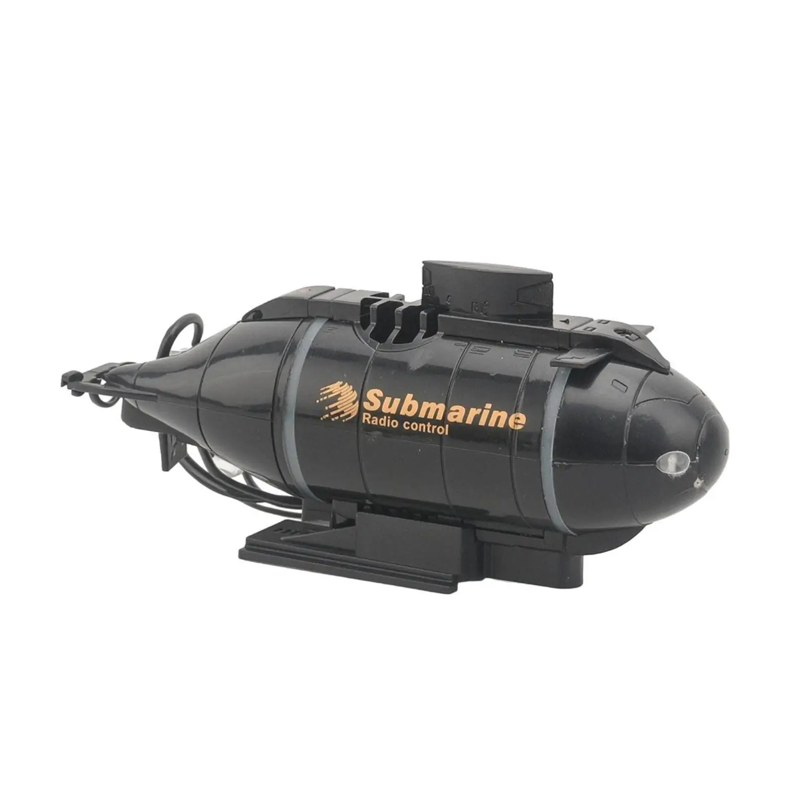 Underwater Toy Submarine for Kids Remote Control Dive Boat with Front Light ABS Plastic Rechargeable Pool Boat Toy