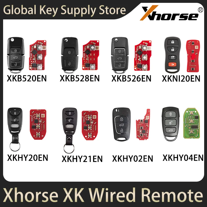 

Xhorse XK Wired Remote XKB520EN XKB528EN XKB526EN XKNI20EN XKHY20EN XKHY21EN XKHY02EN XKHY04EN Key
