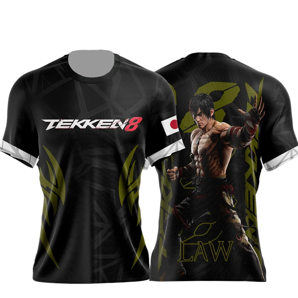 Sommerliches Casual 3D Tekken Jin Kazama Top Herren T-Shirt Damen T-Shirt Jungen Top Kinder Eltern-Kind Schnelltrocknend Kurzarm Kinder T-Shirt – Detail 14