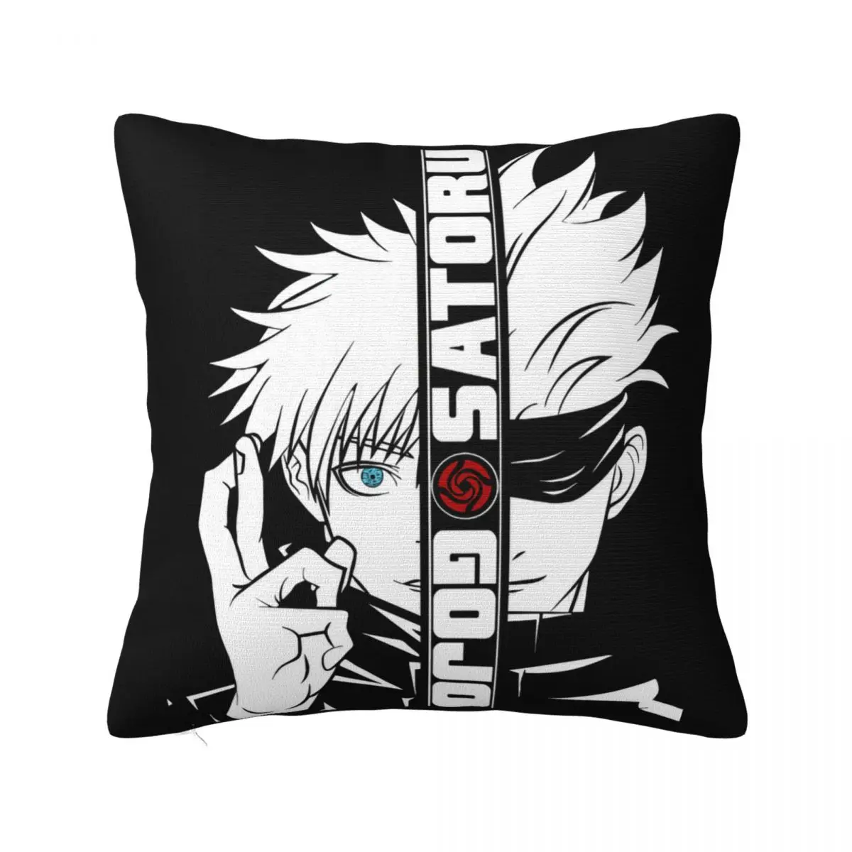 JJK Anime Gojo Satoru Pillowcase Soft Polyester Cushion Cover Gift Throw Pillow Case Cover Seat Square 45X45cm