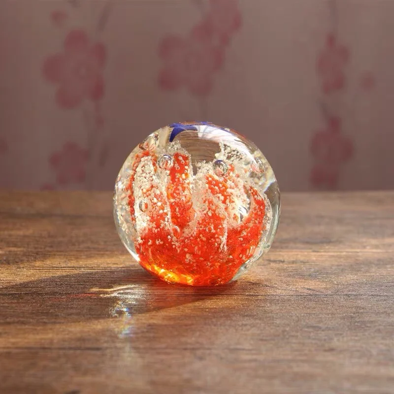 

Colored Glaze Coral Ball Desktop Ornaments Home Living Room Decoration Birthday Present Fish Tank Landscaping Crystal Balls