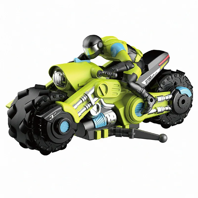 Véhicule de dérive de course de moto cascadeur télécommandé avec lumière, modèle de voiture à grande vitesse, jouets de jeu pour garçons, cadeaux pour enfants, 2.4g, 1:10