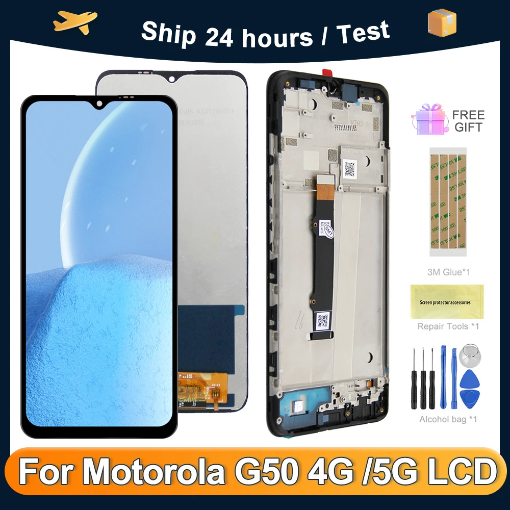 For Motorola Moto G50 4G XT2137-1 For Moto G50 5G XT2149-1 6.5''LCD Display Touch Screen Digitizer Assembly Replacement