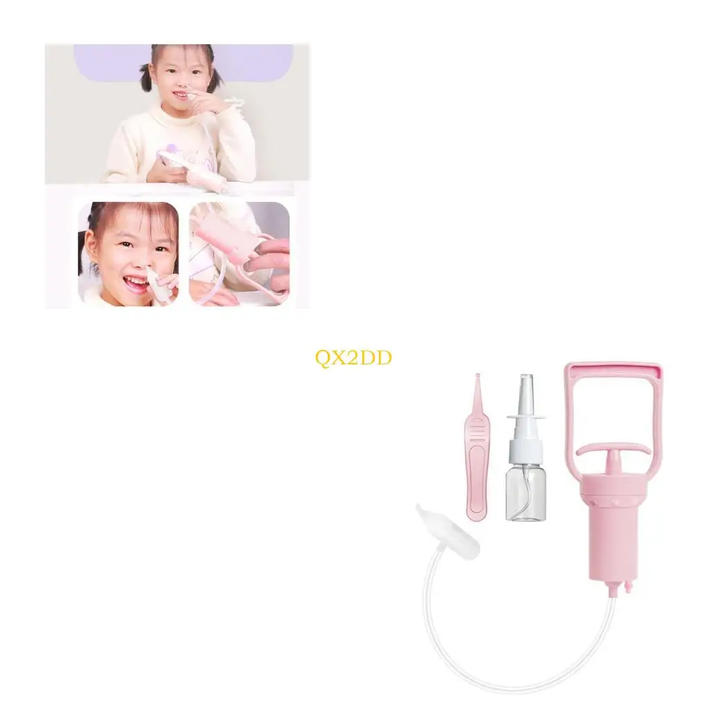 

QX2D Newborns Nasal Mucus Suction Tool Manual Nose Cleaner Effective Booger Remover
