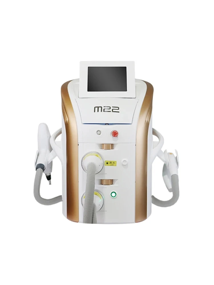 2in1 OPT IPL M22 الفوتون Nd Yag إزالة الوشم الليزر الأوعية الدموية حب الشباب آلة إزالة الشعر تجديد بشرة الوجه تبييض