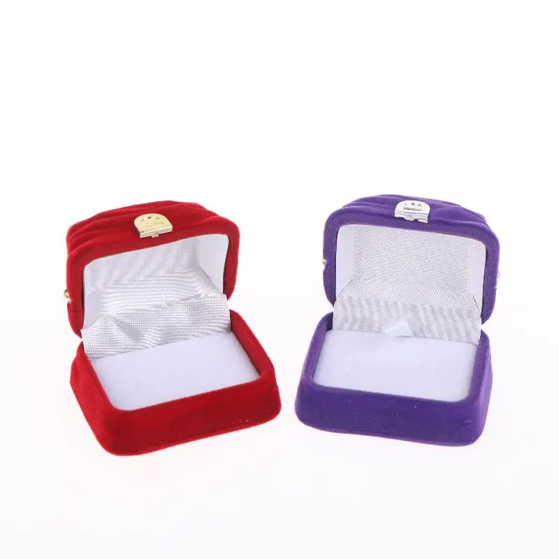 1 Stück Kleine Schmuckbox aus Samt, Hochzeitsring-Box, Halsketten-Präsentationsbox, Niedliche Bären-Geschenkbox, Behälter für Schmuckverpackungen – Detail 6