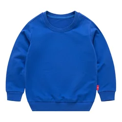 New Children Sweater Clothing Spring Solid Color Boy Round Neck Children Coat Girl Spring Long Sleeve Tide.