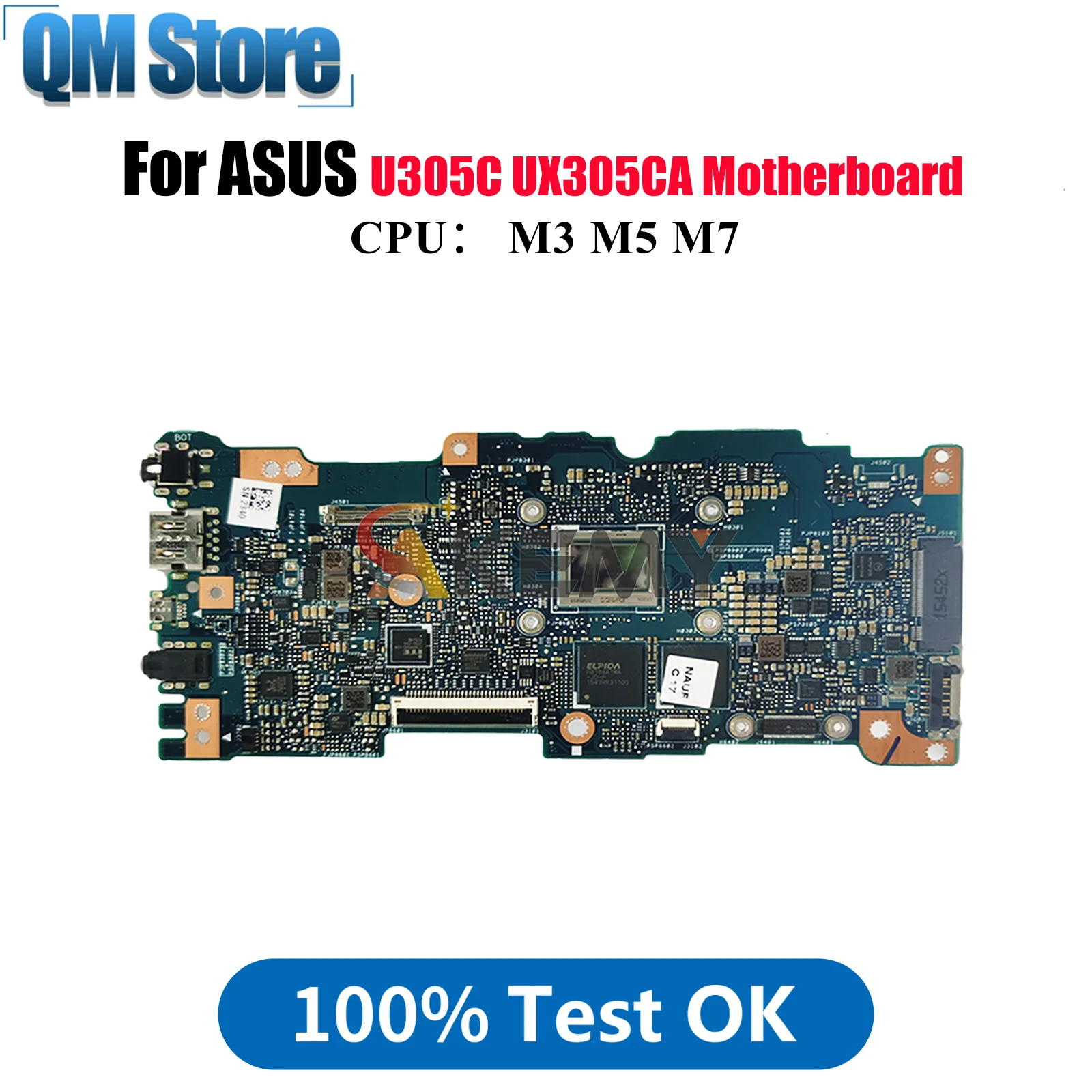 

UX305CA Материнская плата для ноутбука ASUS ZenBook U305C UX305CA UX305C Материнская плата для ноутбука с процессором M3 M5 M7 100% тестирование ОК быстрая доставка