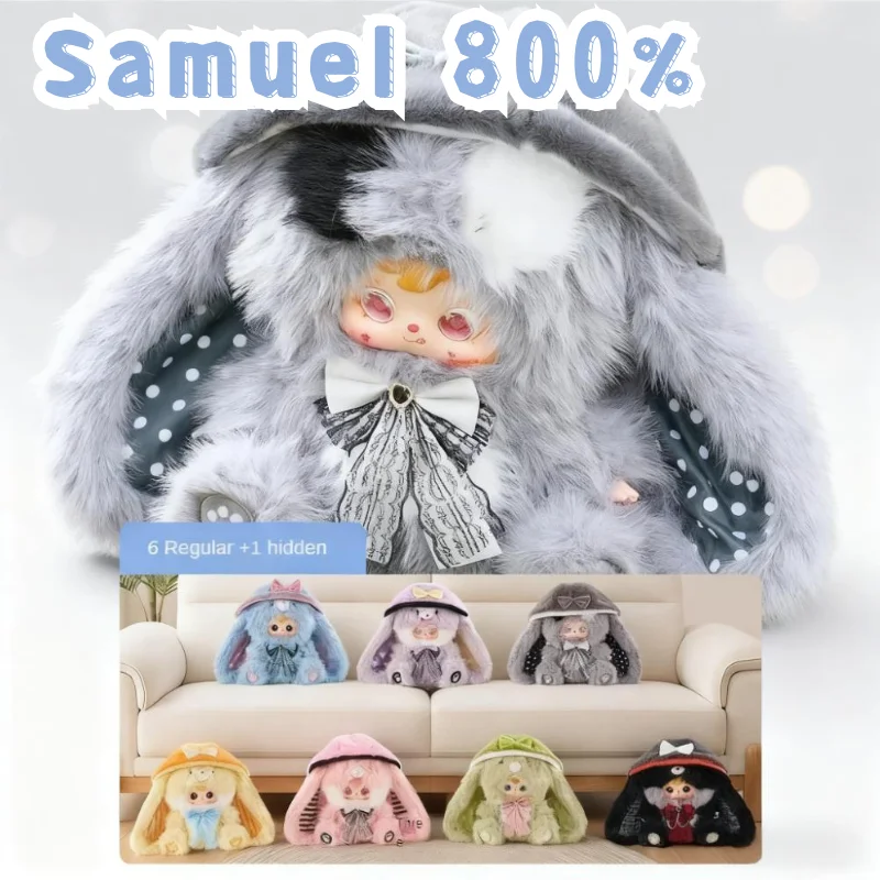 

Samuel 800% The Fairy Tales of Velvet Ears Series Plush Mystery Blind Box Kawaii Bunny Pendant Big Doll Accompany Sleep Toy Gift