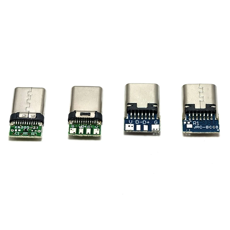3.1 Type c Male/Female Connectors Jack Tail 14pin Usb Male Plug Electric Terminals welding DIY data cable Support PCB Board - zdjęcie 1