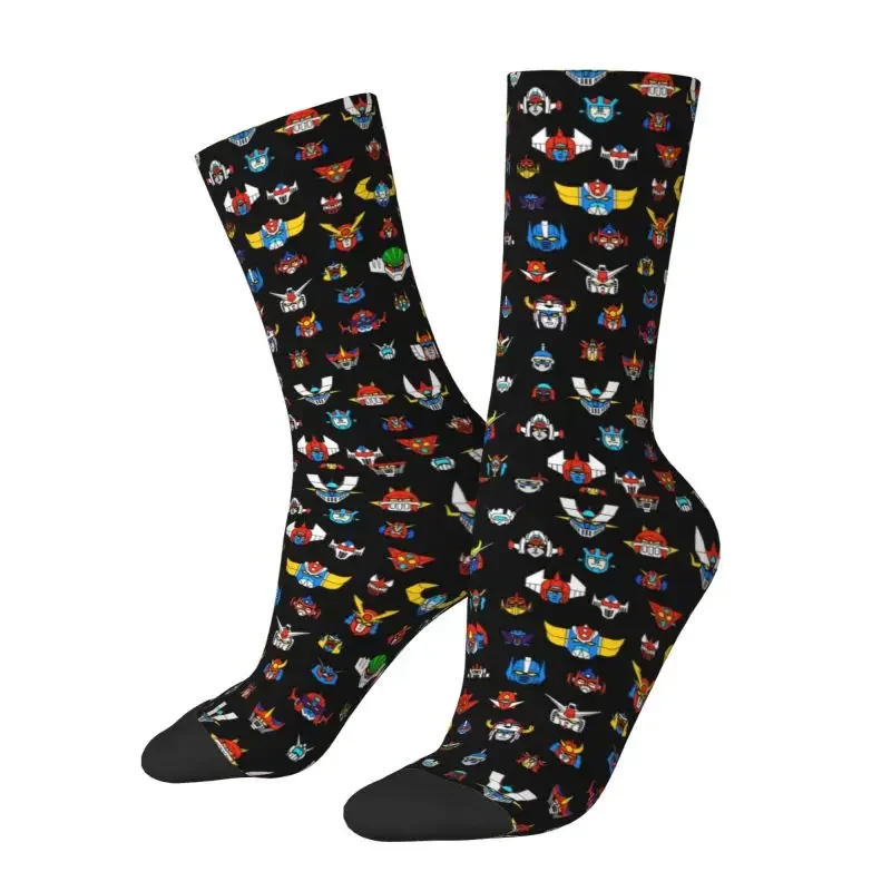 Ufo Men Women Crew Socks Unisex Fun 3D Printed Goldorak Grendizer Mazinger Z Dress Socks