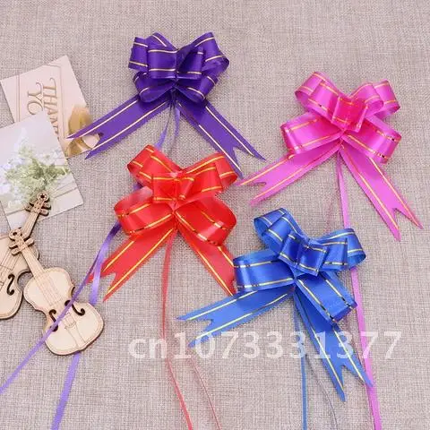 

50pcs/lot Pull Flower Ribbons Gift Wrapping Wedding Birthday Party Supplies Home Decoration DIY Gift Packing Pull Bow Ribbons