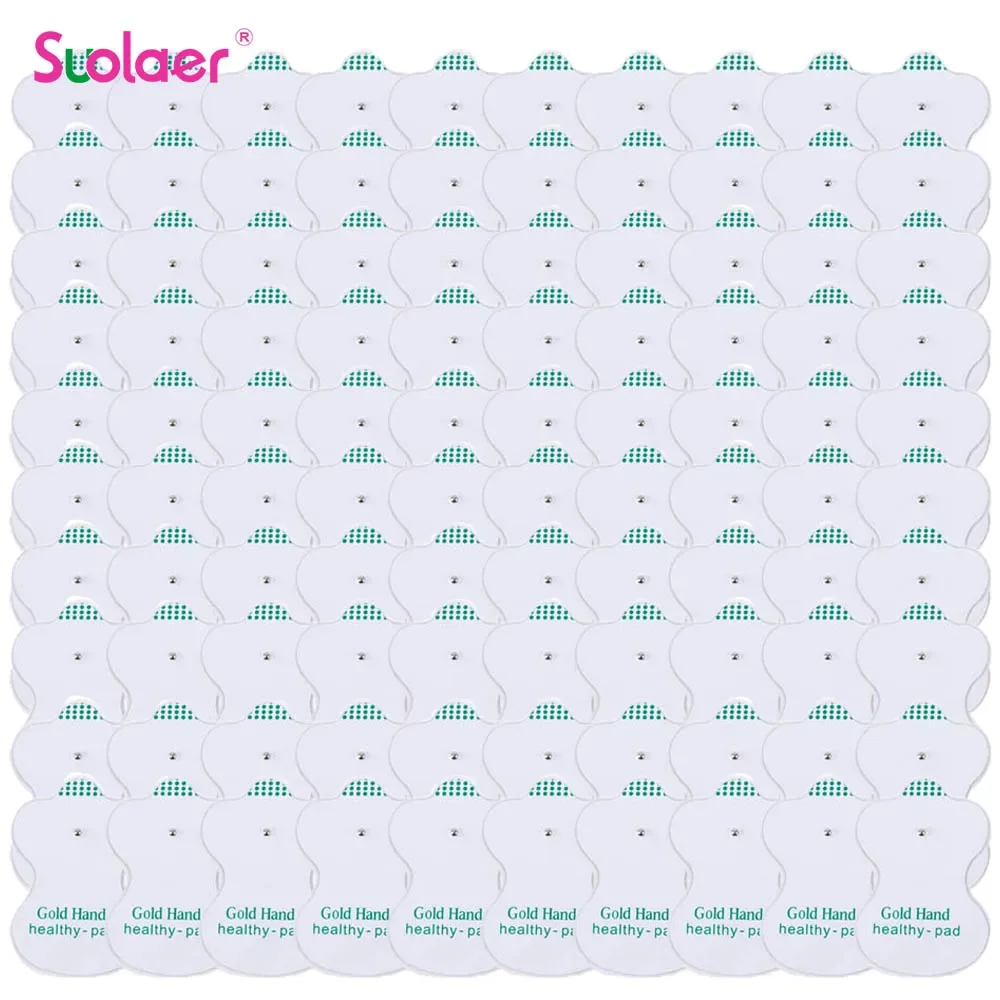 Десятки электродов колодки аксессуары для физиотерапии EMS стимулятор мышц патч самоклеющиеся Сменные многоразовые тела массажный коврик