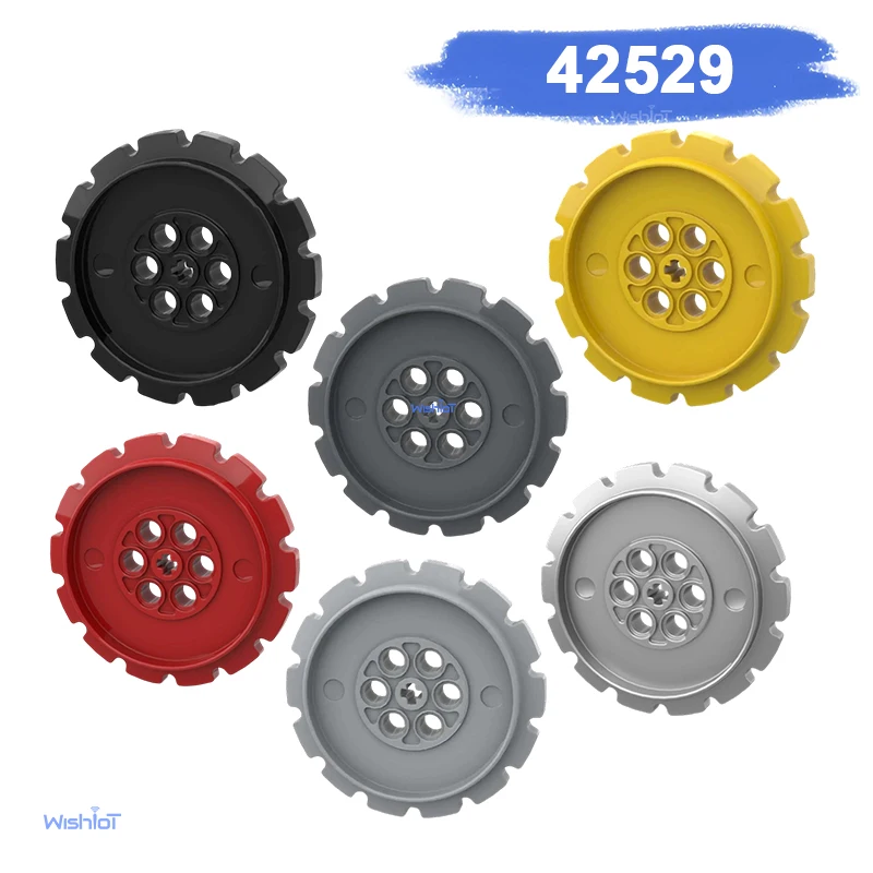 

20pcs High-Tech Tread Sprocket Wheel Large Diameter 7 Holes MOC Building Block Bricks 42529 Parts DIY Assembles Educational Toys