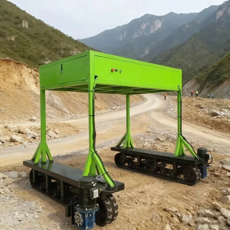 【Popular】 Small Electric Remote-Controlled Tracked Chassis Multifunctional Transportation Platform 150kg Load Capacity 48V240Ah