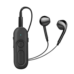 Clip On Bluetooth Headset With Microphone Stereo Subwoofer Buletooth Earphone Long Standby Noise Reduction Wireless Headphones