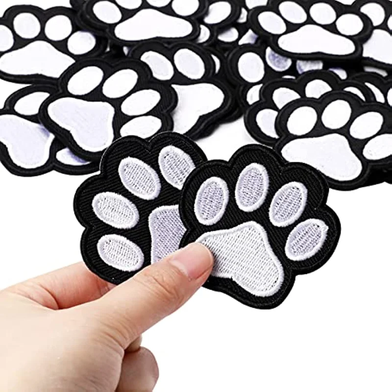 10 Pcs Thermo-sticker for Clothes Patchs Anime Animal Paw Embroidery Cloth Patch Badges Embroidered Custom DIY Applique