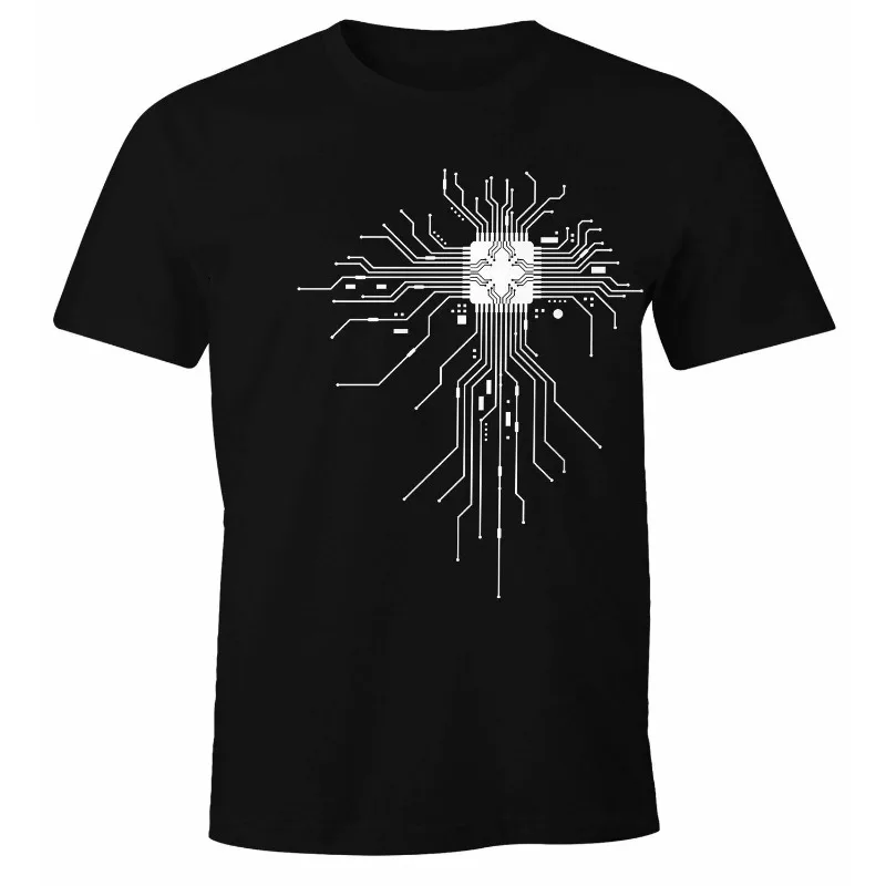 Men's Computer Programmer T-shirt, Tech Geek Fun Men's T-shirt, Summer New High Street Harajuku Style Casual Unisex T-shirt